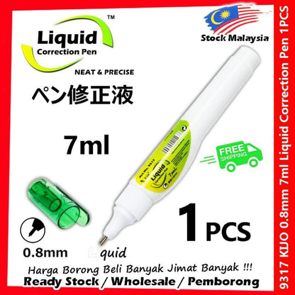 Paper Mate Liquid Paper / KIJO Liquid Correction Pen 7ml #Liquid #Paper #Correction #Pen