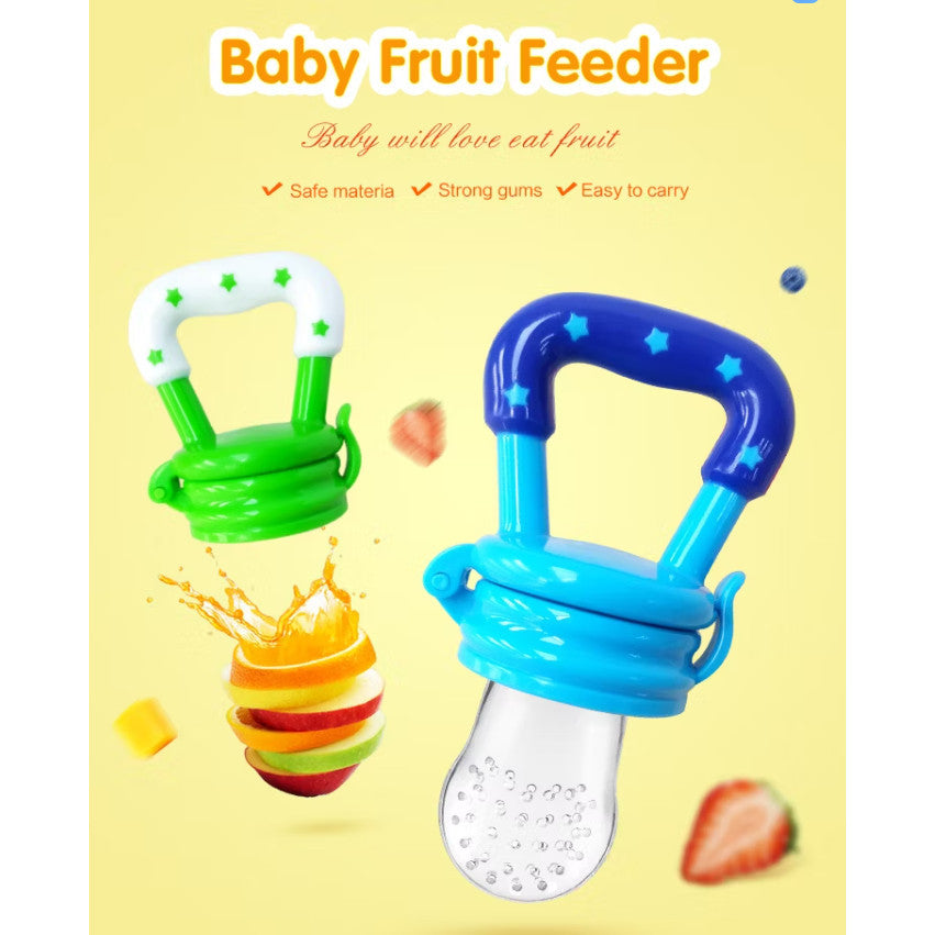 Baby Fruit Feeder Pacifier | Silicone Food Nibbler for Teething | Fruit Sucking Soother | Puting Buah Bayi Boleh Putar 婴儿水果咬咬乐 硅胶辅食 旋转式 磨牙