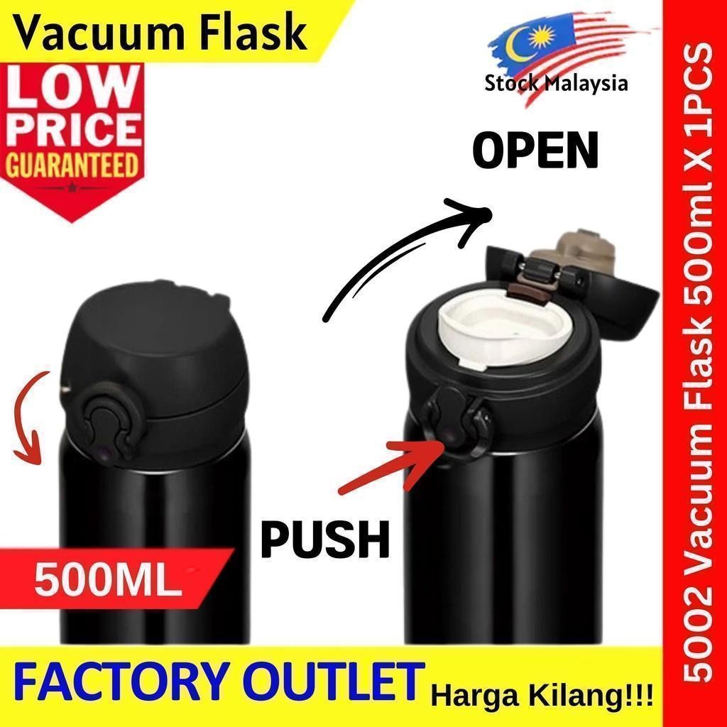 Stainless Steel Thermal Vacuum Flask Water Container Insulated Cup【500ml】 304 Stainless Steel Thermos Flask -5002