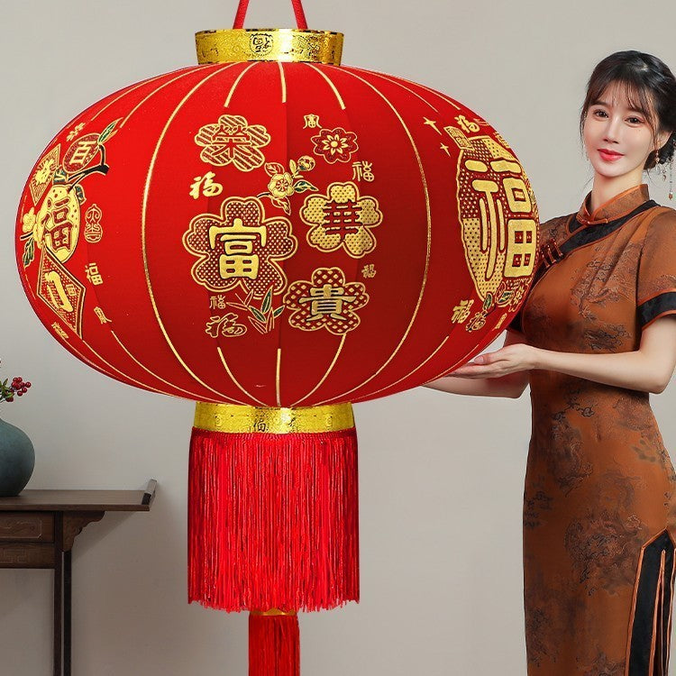 【买一送一】2025新款荣华富贵大红灯笼户外阳台别墅大门口一对过新年春节装饰