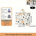 (READYSTOCK) Large Capacity Non Woven  Clothes Storage Bag Handle Wear Resistant Exquisite Pattern Waterproof 衣物收纳袋