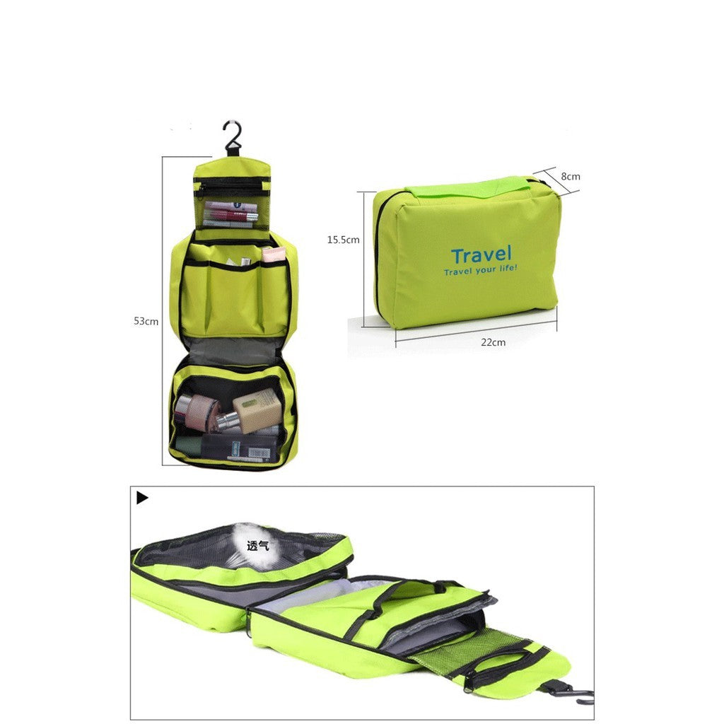 READY STOCK!!! Stylish Travel Makeup & Toiletry Bag Multifunctional Organizer Pouch NF030 挂钩式手提洗漱用品化妆包