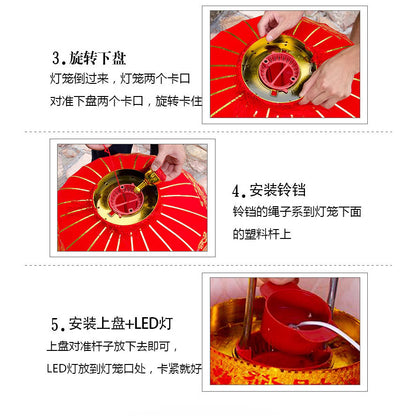 【买一送一】2025新款荣华富贵大红灯笼户外阳台别墅大门口一对过新年春节装饰