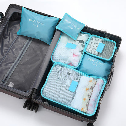 READY STOCK!!! 6 in 1 Korean Travel Packing Clothes Storage Organizer Bag Pouch NF001 旅行收纳袋六件套