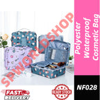 READY STOCK Polyester Cosmetic Bag Make Up bag kits Storage Travel Wash pouch Travel Cosmetic Make Up bag NF028 防水化妆品收纳包
