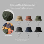 【READY STOCK】2025 Women’s Strap Buckle Fisherman Hat – UV Protection Summer Sun Hat for Outdoor Travel 渔夫帽