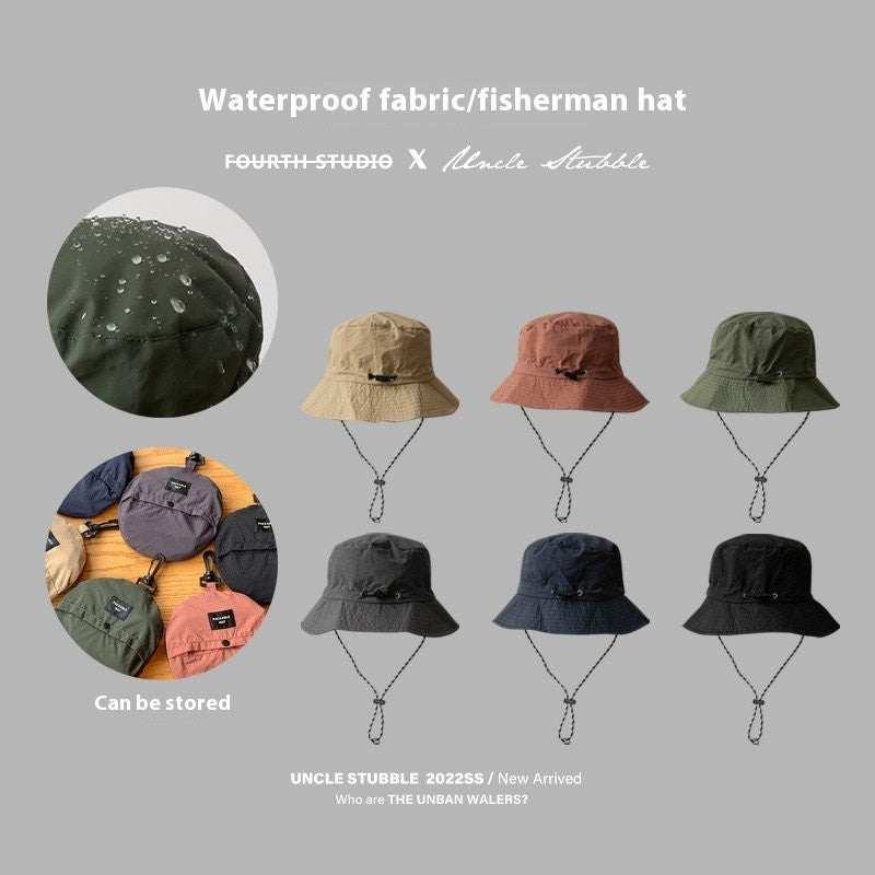 【READY STOCK】2025 Women’s Strap Buckle Fisherman Hat – UV Protection Summer Sun Hat for Outdoor Travel 渔夫帽