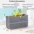 READY STOCK!!! Women's Polyester Handbag Organizer Insert Large Capacity Travel Makeup Storage Bag NF020 手提轻便大容量化妆包