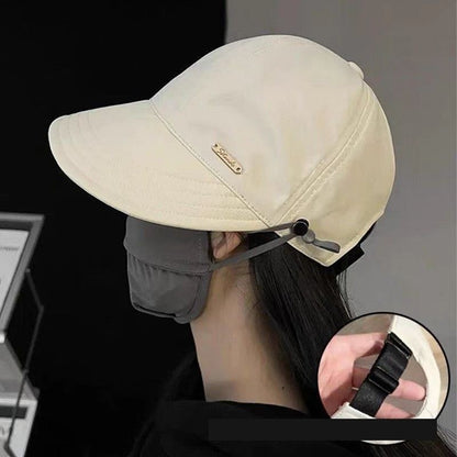 【READY STOCK】2025 Women’s Strap Buckle Fisherman Hat – UV Protection Summer Sun Hat for Outdoor Travel 渔夫帽