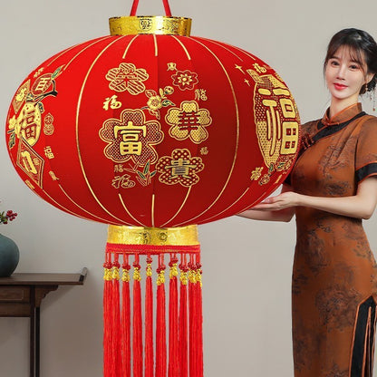 【买一送一】2025新款荣华富贵大红灯笼户外阳台别墅大门口一对过新年春节装饰