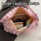 Korean Style Bubble Sling Bag B03140 | Soft Padded Crossbody Bag | Cute & Versatile Travel Shoulder Bag | Beg Murah Cantik 云朵包 泡泡纹 腋下斜挎两用 少女感