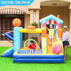 Doctor Dolphin Inflatable Castle | Kids Trampoline & Slide | Indoor Outdoor Bouncy House Playground 充气城堡 | 儿童蹦床滑梯