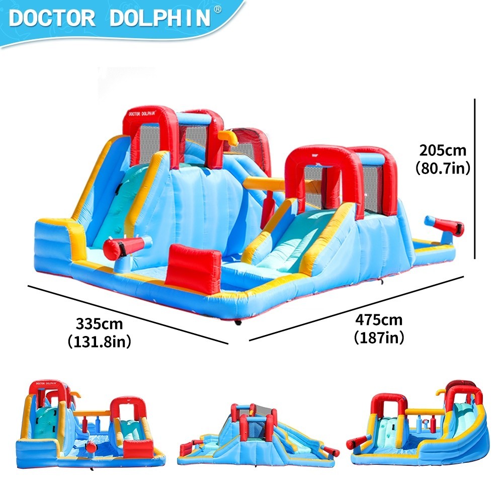 Doctor Dolphin Inflatable Castle | Kids Trampoline & Slide | Indoor Outdoor Bouncy House Playground 充气城堡 | 儿童蹦床滑梯