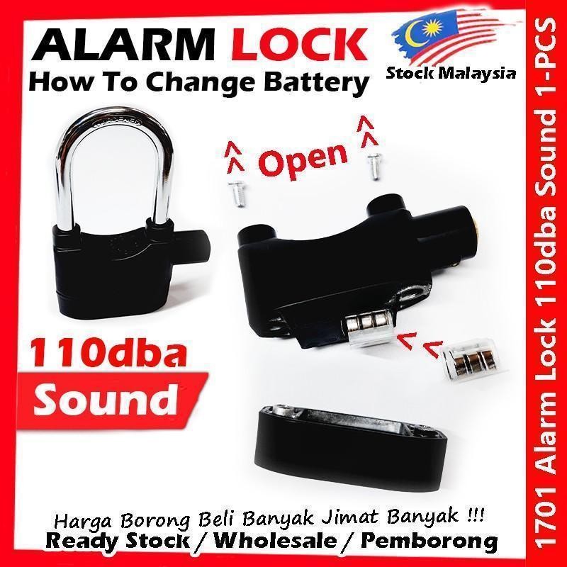 Alarm Lock Security Lock Anti-Theft Siren Alarm Padlock Door / Motorcycle / Bike Bicycle / Car Kunci Berbunyi #防盗警报锁1701