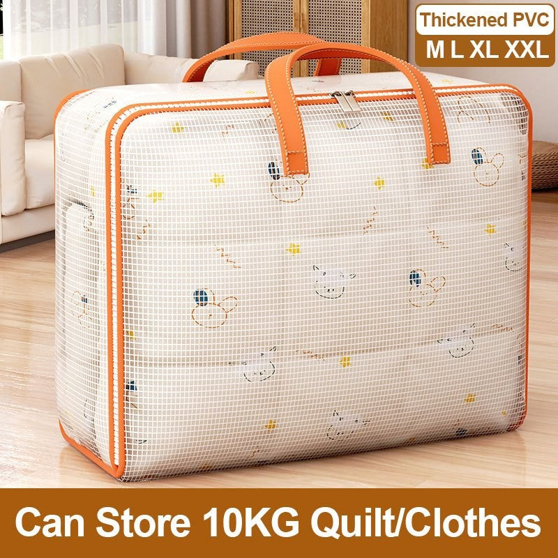(READYSTOCK) PVC Transparent Storage Bag Waterproof Beg  Quilt Storage Bag Moving Packing Bag Blanket Storage PVC透明收纳袋