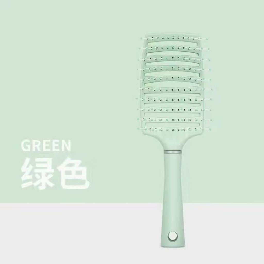 Comb Curved Vent Fluffy Hair Curly Hair Massage Ribs Comb Styling 马卡龙大弯蓬松梳子 头皮按摩梳卷发造型梳弧形十排骨梳子