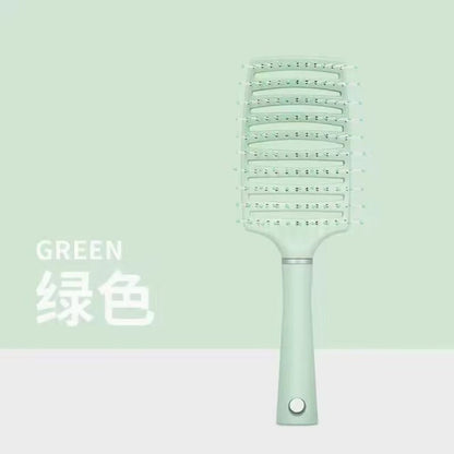 Comb Curved Vent Fluffy Hair Curly Hair Massage Ribs Comb Styling 马卡龙大弯蓬松梳子 头皮按摩梳卷发造型梳弧形十排骨梳子