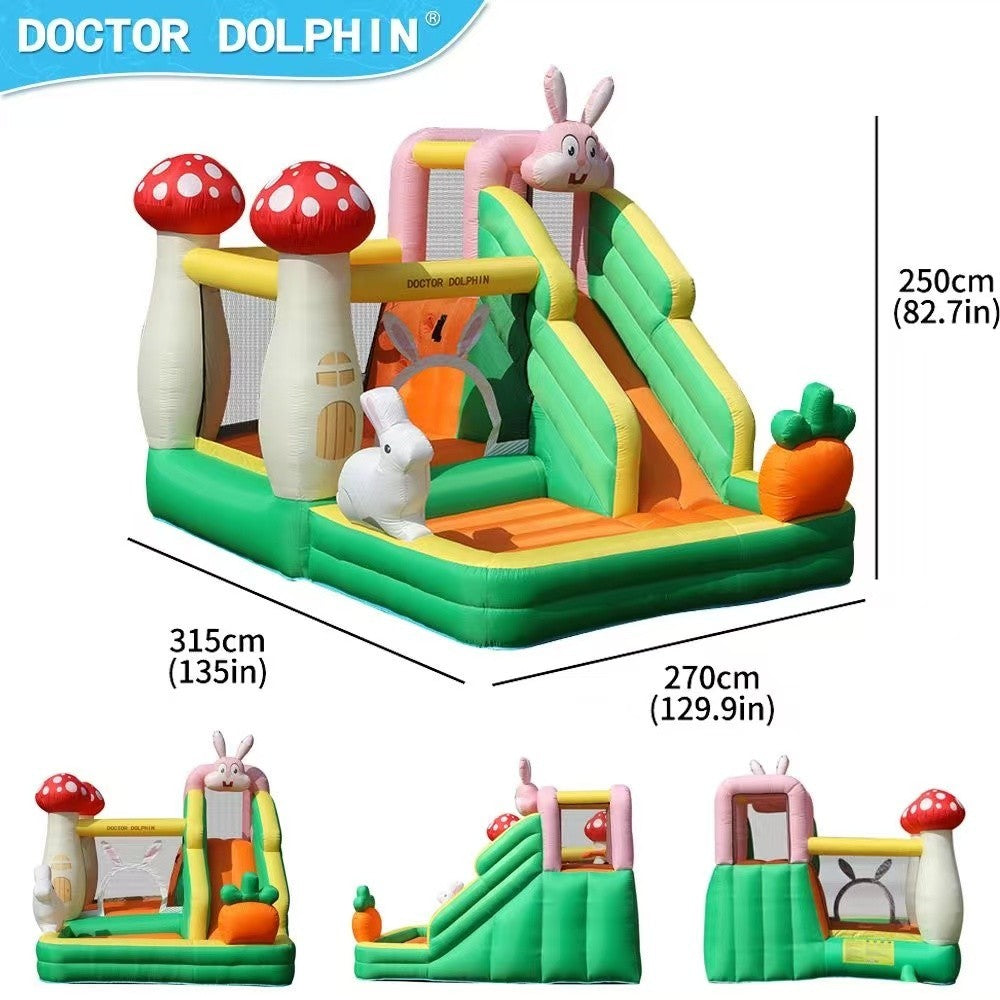 Doctor Dolphin Inflatable Castle | Kids Trampoline & Slide | Indoor Outdoor Bouncy House Playground 充气城堡 | 儿童蹦床滑梯