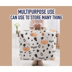 (READYSTOCK) Large Capacity Non Woven  Clothes Storage Bag Handle Wear Resistant Exquisite Pattern Waterproof 衣物收纳袋
