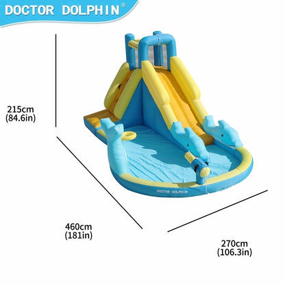 Doctor Dolphin Inflatable Castle | Kids Trampoline & Slide | Indoor Outdoor Bouncy House Playground 充气城堡 | 儿童蹦床滑梯