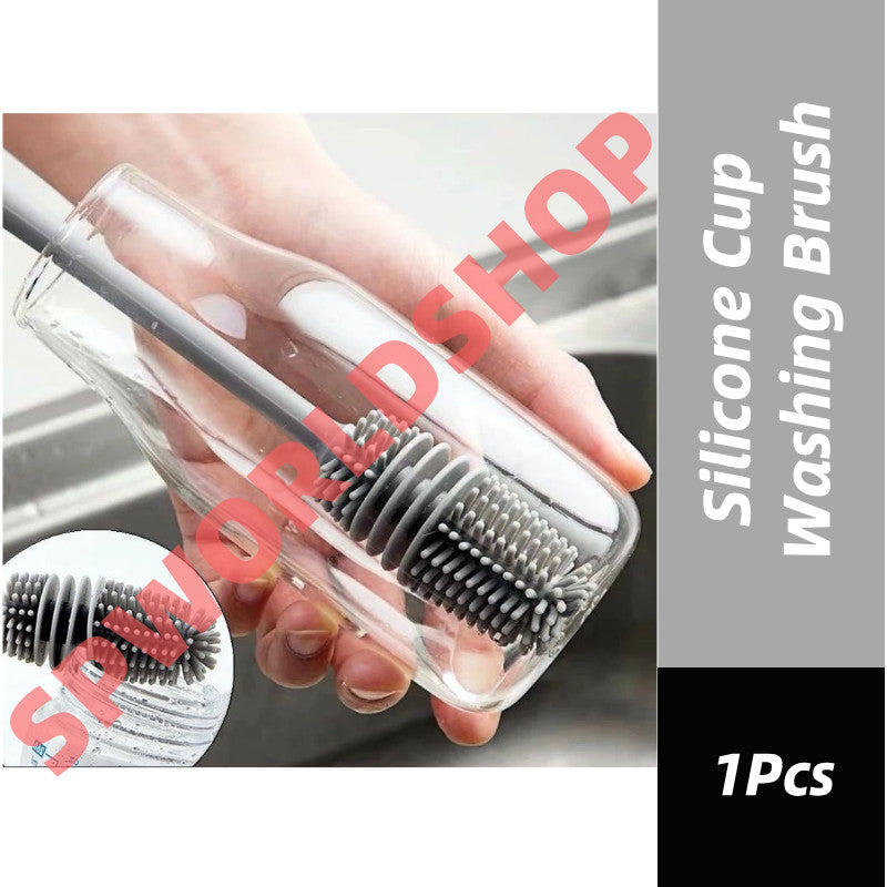 (READYSTOCK) Silicone Cup Washing Brush Long Handle Drink Wineglass Bottle Glass Cup 硅胶杯刷
