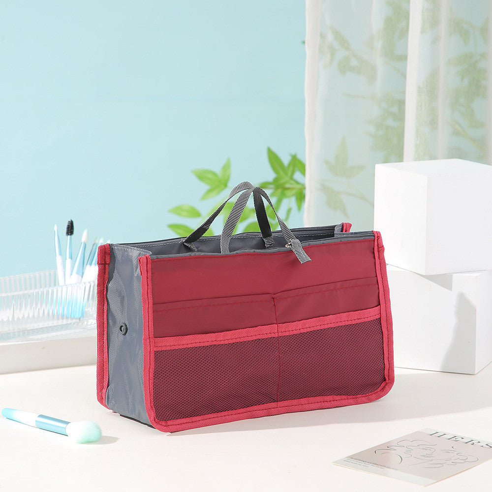 READY STOCK!!! Women's Polyester Handbag Organizer Insert Large Capacity Travel Makeup Storage Bag NF020 手提轻便大容量化妆包