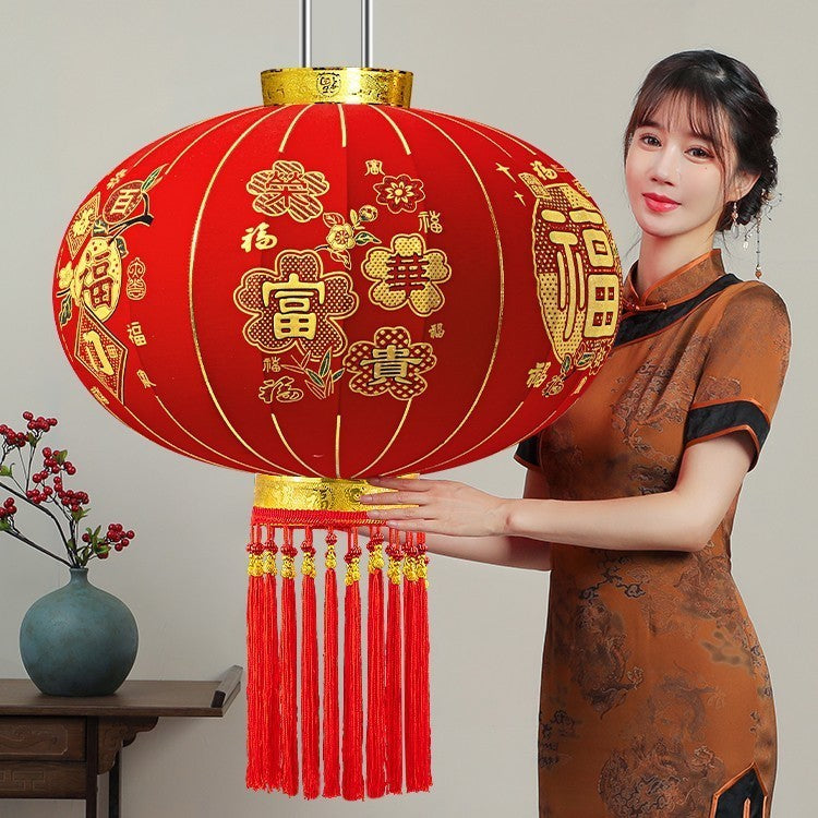 【买一送一】2025新款荣华富贵大红灯笼户外阳台别墅大门口一对过新年春节装饰