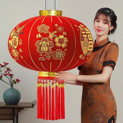 【买一送一】2025新款荣华富贵大红灯笼户外阳台别墅大门口一对过新年春节装饰