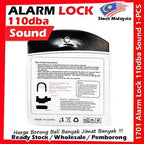 Alarm Lock Security Lock Anti-Theft Siren Alarm Padlock Door / Motorcycle / Bike Bicycle / Car Kunci Berbunyi #防盗警报锁1701