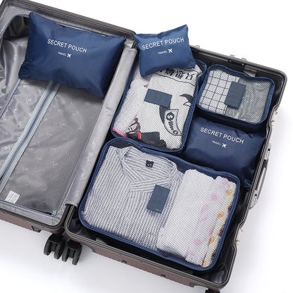 READY STOCK!!! 6 in 1 Korean Travel Packing Clothes Storage Organizer Bag Pouch NF001 旅行收纳袋六件套