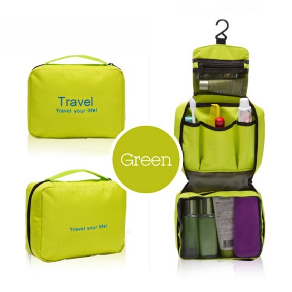 READY STOCK!!! Stylish Travel Makeup & Toiletry Bag Multifunctional Organizer Pouch NF030 挂钩式手提洗漱用品化妆包