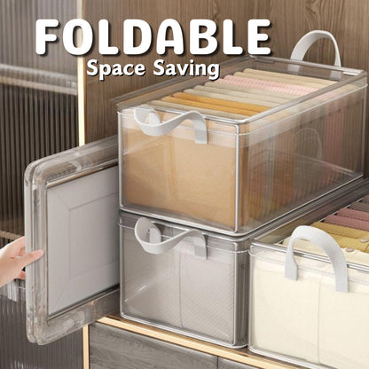 PVC Foldable Storage Box Waterproof Wardrobe Organizer Box Clothes Closet Storage Box