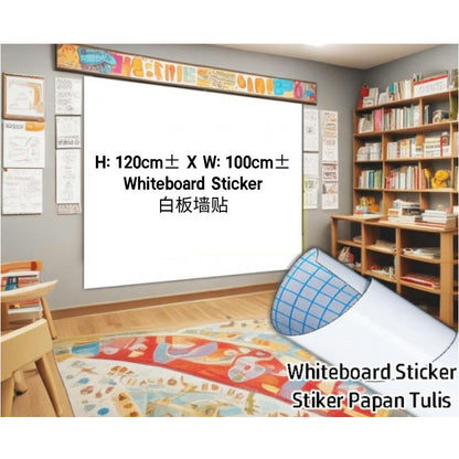 Whiteboard Sticker Roll Stiker Papan Tulis #whiteboard #Wallsticker #白板墙贴 #GamPapanPutih #4510 #6010 #1090 #1201