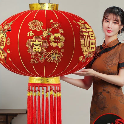 【买一送一】2025新款荣华富贵大红灯笼户外阳台别墅大门口一对过新年春节装饰