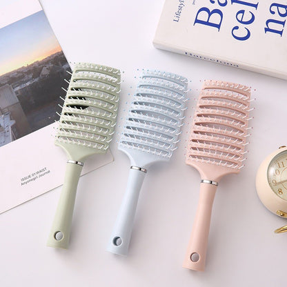 Comb Curved Vent Fluffy Hair Curly Hair Massage Ribs Comb Styling 马卡龙大弯蓬松梳子 头皮按摩梳卷发造型梳弧形十排骨梳子