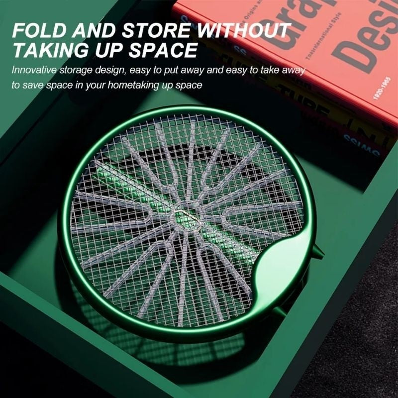 READY STOCK‼️ Foldable Electric Mosquito Racket | Rechargeable Mosquito Swatter | High Voltage  可折叠电蚊拍 | 充电式灭蚊拍