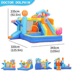 Doctor Dolphin Inflatable Castle | Kids Trampoline & Slide | Indoor Outdoor Bouncy House Playground 充气城堡 | 儿童蹦床滑梯