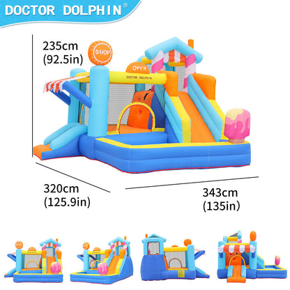Doctor Dolphin Inflatable Castle | Kids Trampoline & Slide | Indoor Outdoor Bouncy House Playground 充气城堡 | 儿童蹦床滑梯