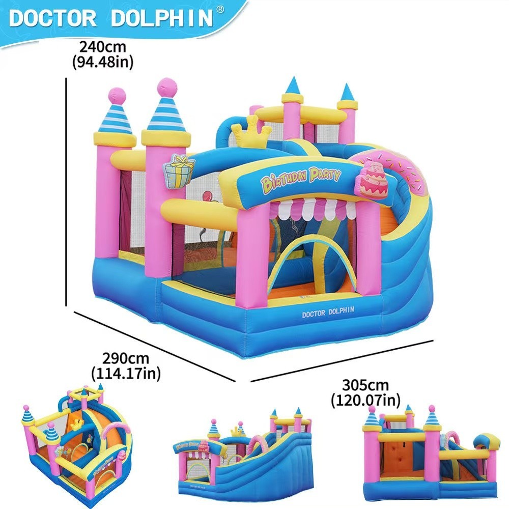Doctor Dolphin Inflatable Castle | Kids Trampoline & Slide | Indoor Outdoor Bouncy House Playground 充气城堡 | 儿童蹦床滑梯