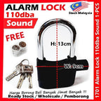 Alarm Lock Security Lock Anti-Theft Siren Alarm Padlock Door / Motorcycle / Bike Bicycle / Car Kunci Berbunyi #防盗警报锁1701