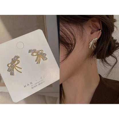 (READYSTOCK) Korean Style Earrings for Women Trending Silver 925 Versatile   Fashion Design Luxury Jewelry-ER 韩版925银耳环