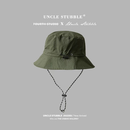 【READY STOCK】2025 Women’s Strap Buckle Fisherman Hat – UV Protection Summer Sun Hat for Outdoor Travel 渔夫帽