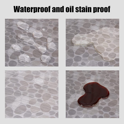 READY STOCK!!! 1PCS Disposable Table Cover Elastic Mouth Plastic Film Table Cover  Waterproof Oilproof Table 一次性桌布