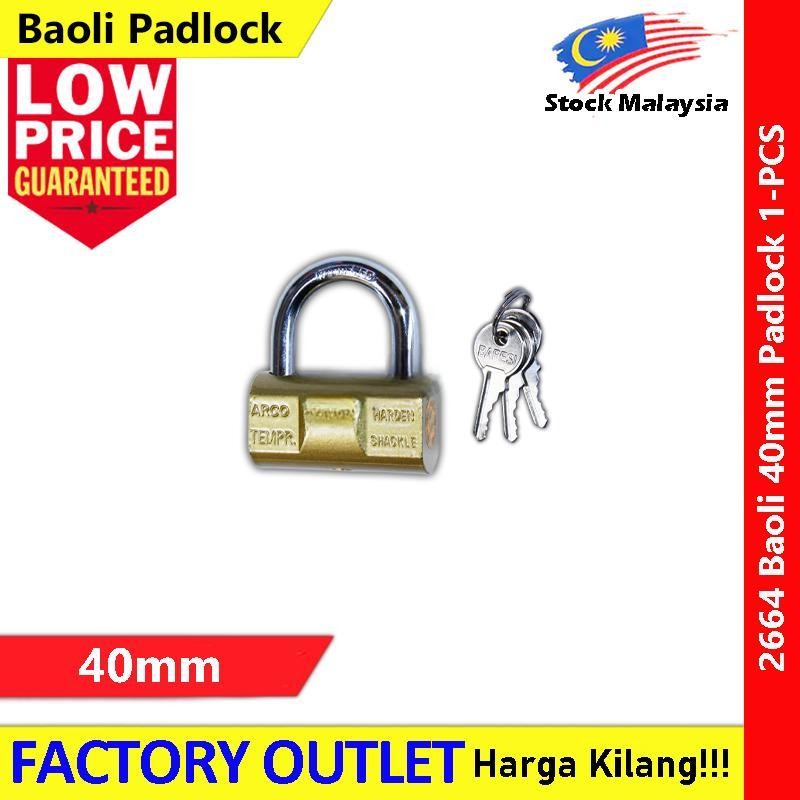 Baoli Lock Heavy Duty Hammer Iron Padlock Lock Baoli Baresi Italy Security Pad Lock Mangga Pintu VIRO 重型锤铁挂锁 排锁 锁头