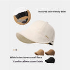 【READY STOCK】2025 Women’s Strap Buckle Fisherman Hat – UV Protection Summer Sun Hat for Outdoor Travel 渔夫帽