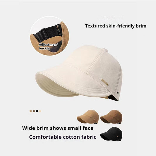 【READY STOCK】2025 Women’s Strap Buckle Fisherman Hat – UV Protection Summer Sun Hat for Outdoor Travel 渔夫帽