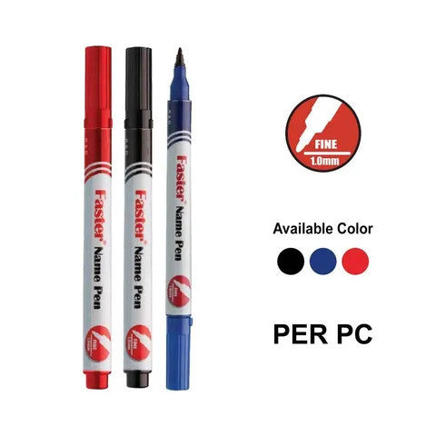 【10-PCS】 Faster Name Pen M-F-NP FINE 1.0mm Permanent Marker Pen