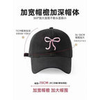 【READY STOCK】Women’s Casual Baseball Cap Letter Embroidery Face-Slimming Wide Brim Stylish & Versatile-Caps 1050