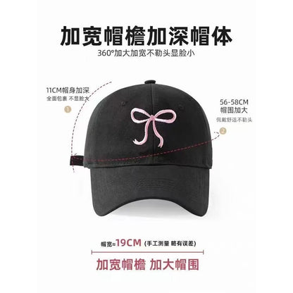 【READY STOCK】Women’s Casual Baseball Cap Letter Embroidery Face-Slimming Wide Brim Stylish & Versatile-Caps 1050