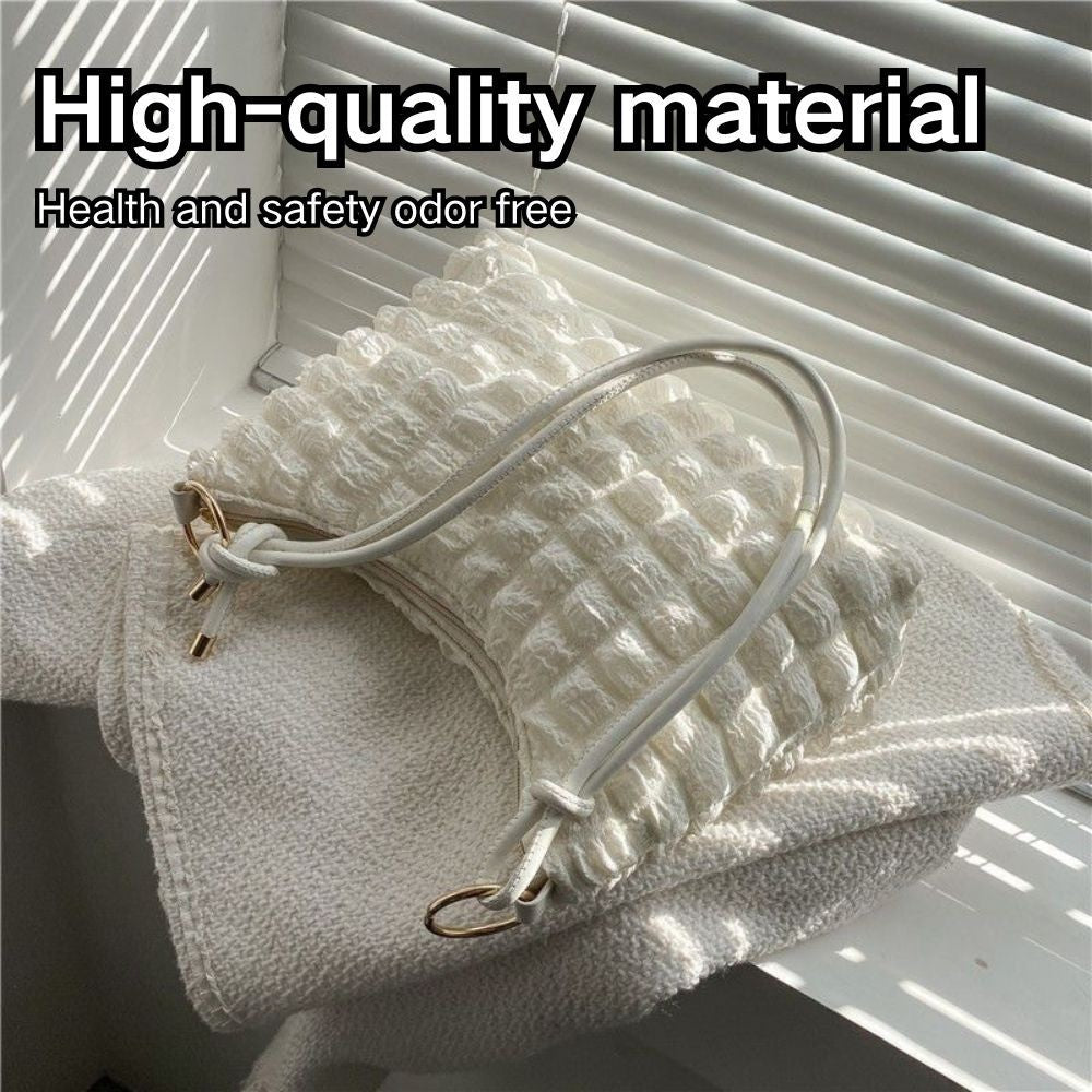Korean Style Bubble Sling Bag B03140 | Soft Padded Crossbody Bag | Cute & Versatile Travel Shoulder Bag | Beg Murah Cantik 云朵包 泡泡纹 腋下斜挎两用 少女感